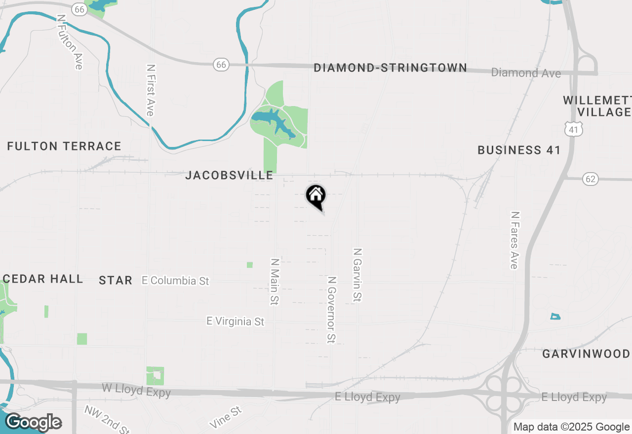 Map of 215 E Florida Street, Evansville, IN 47711