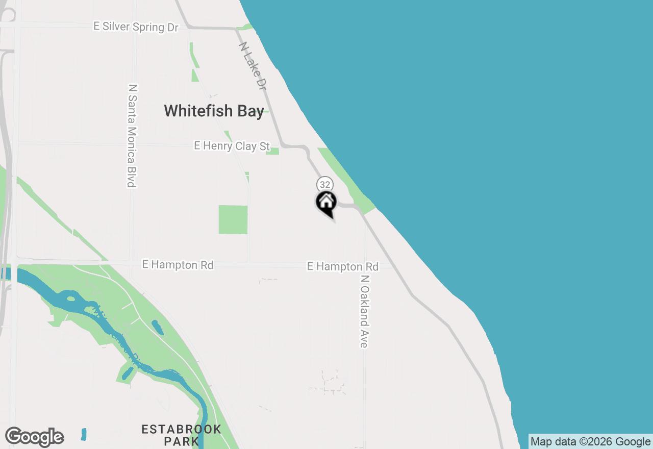 Map of 4924 N Larkin St, Whitefish Bay, WI 53217