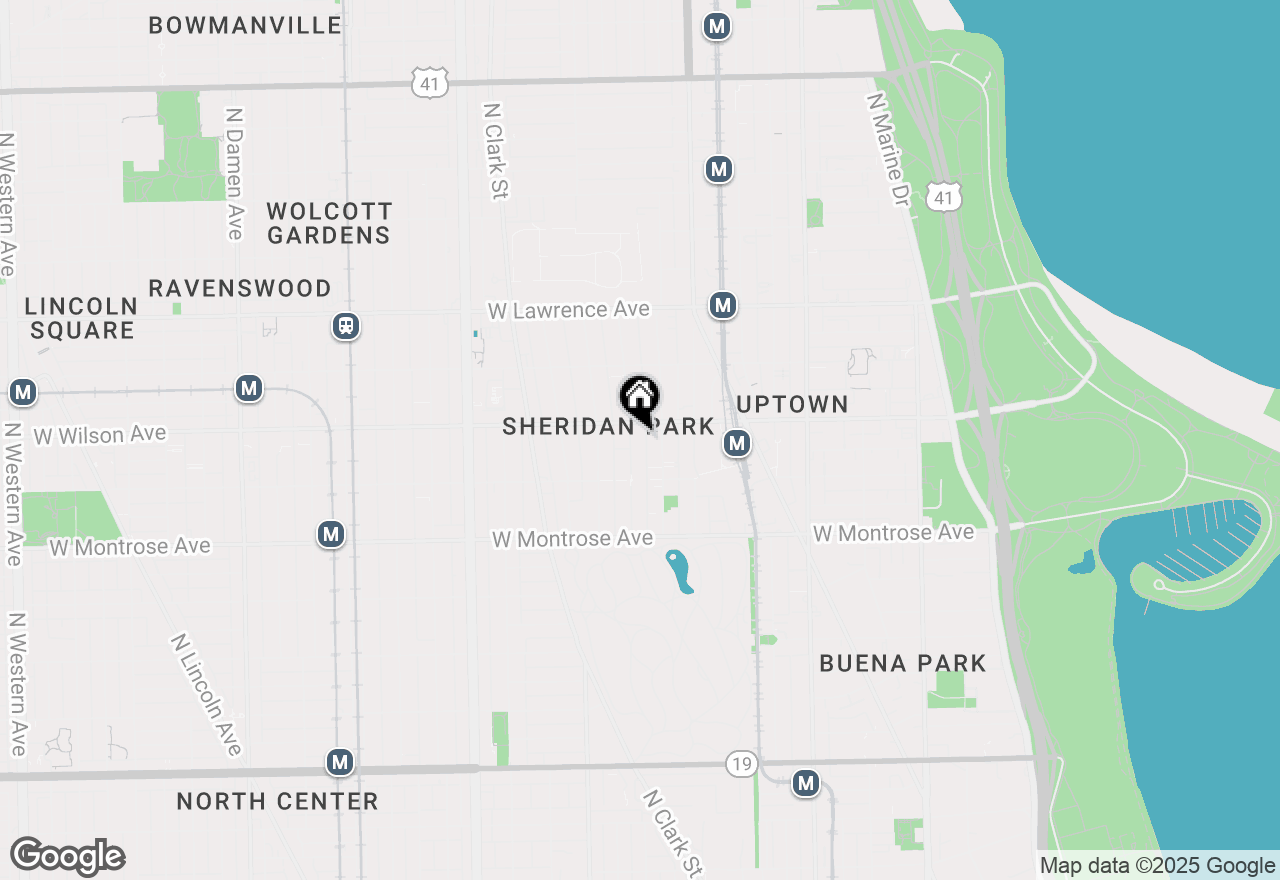 Map of 4543 N Malden Street #1S, Chicago, IL 60640