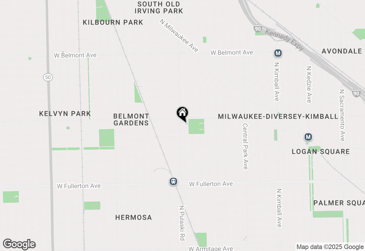 Map of 2733 N Pulaski Road, Chicago, IL 60639