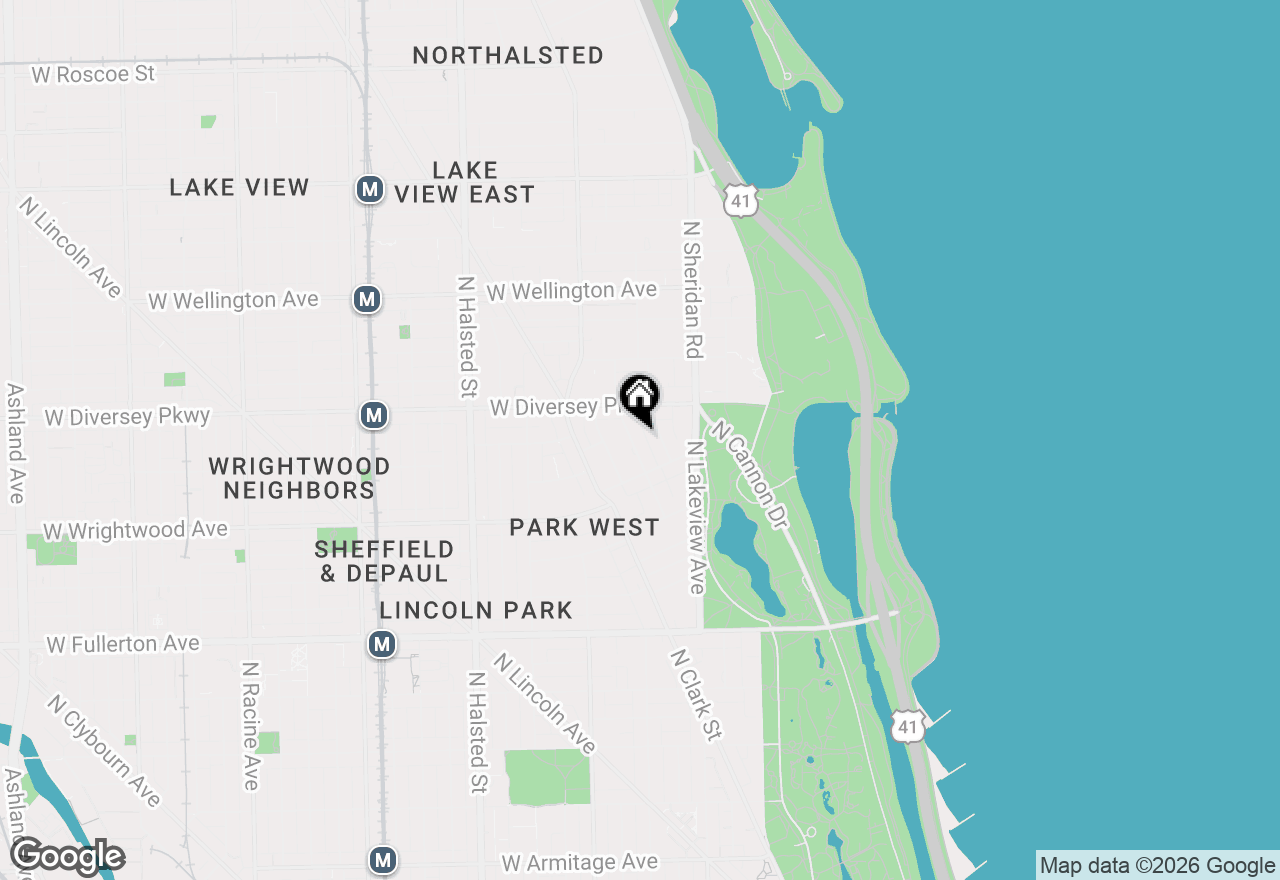 Map of 2737 N Hampden Court #3, Chicago, IL 60614