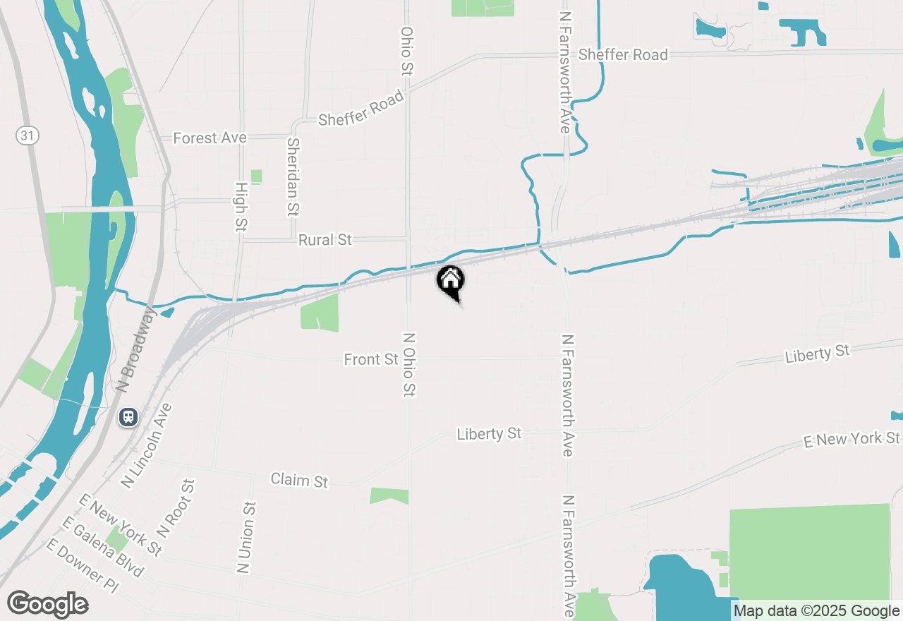 Map of 1105 Indian Avenue, Aurora, IL 60505