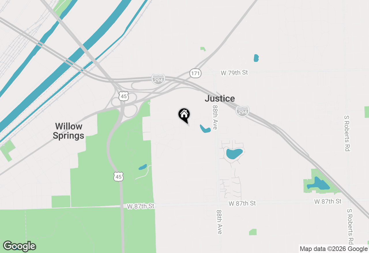 Map of (Address confidential), Justice, Illinois 60458