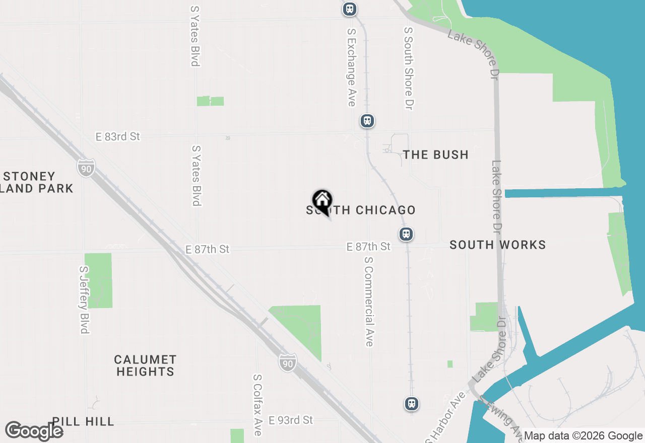 Map of 8602 S Muskegon Avenue #1R, Chicago, IL 60617