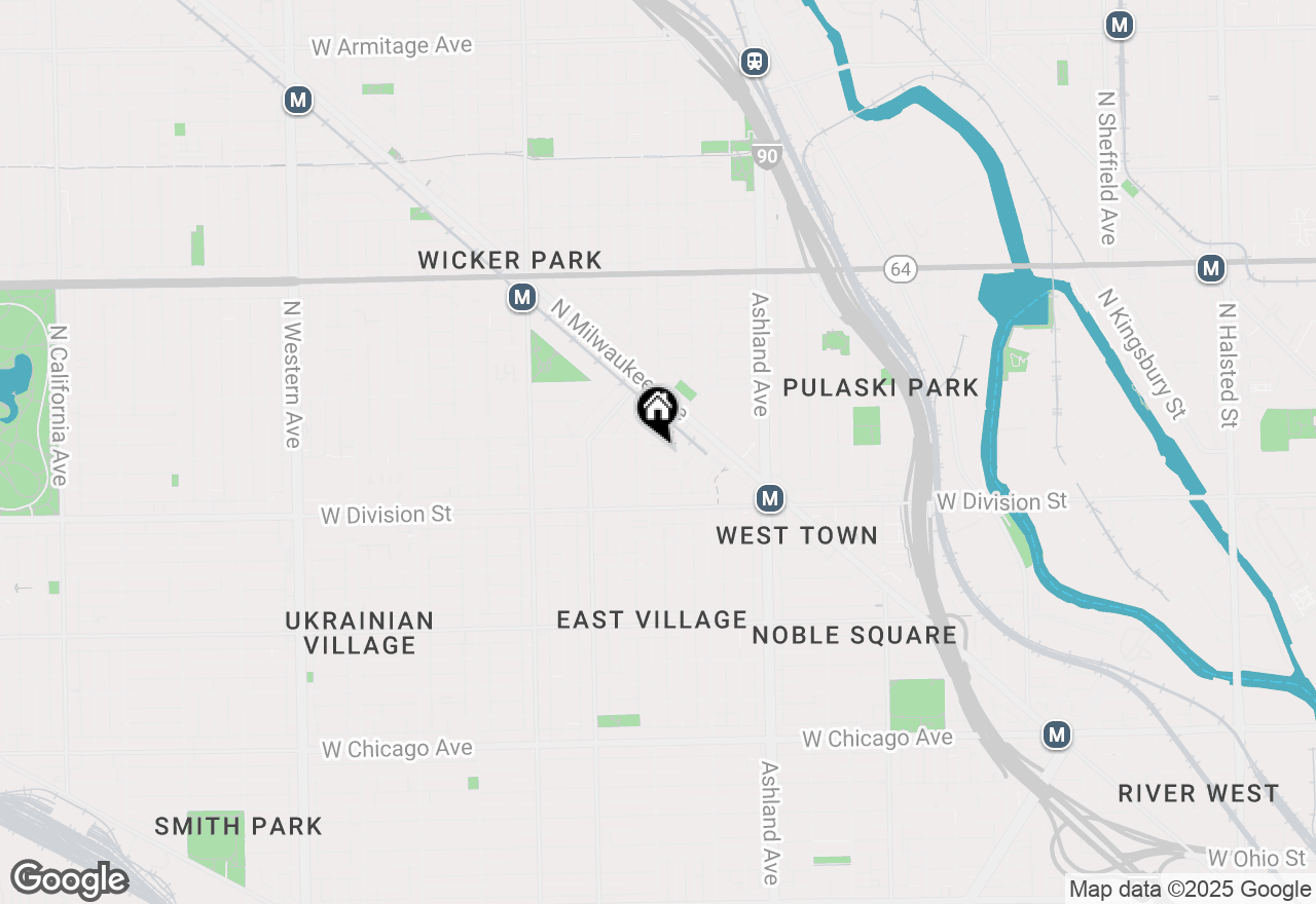 Map of 1259 N Wood Street #207, Chicago, IL 60622