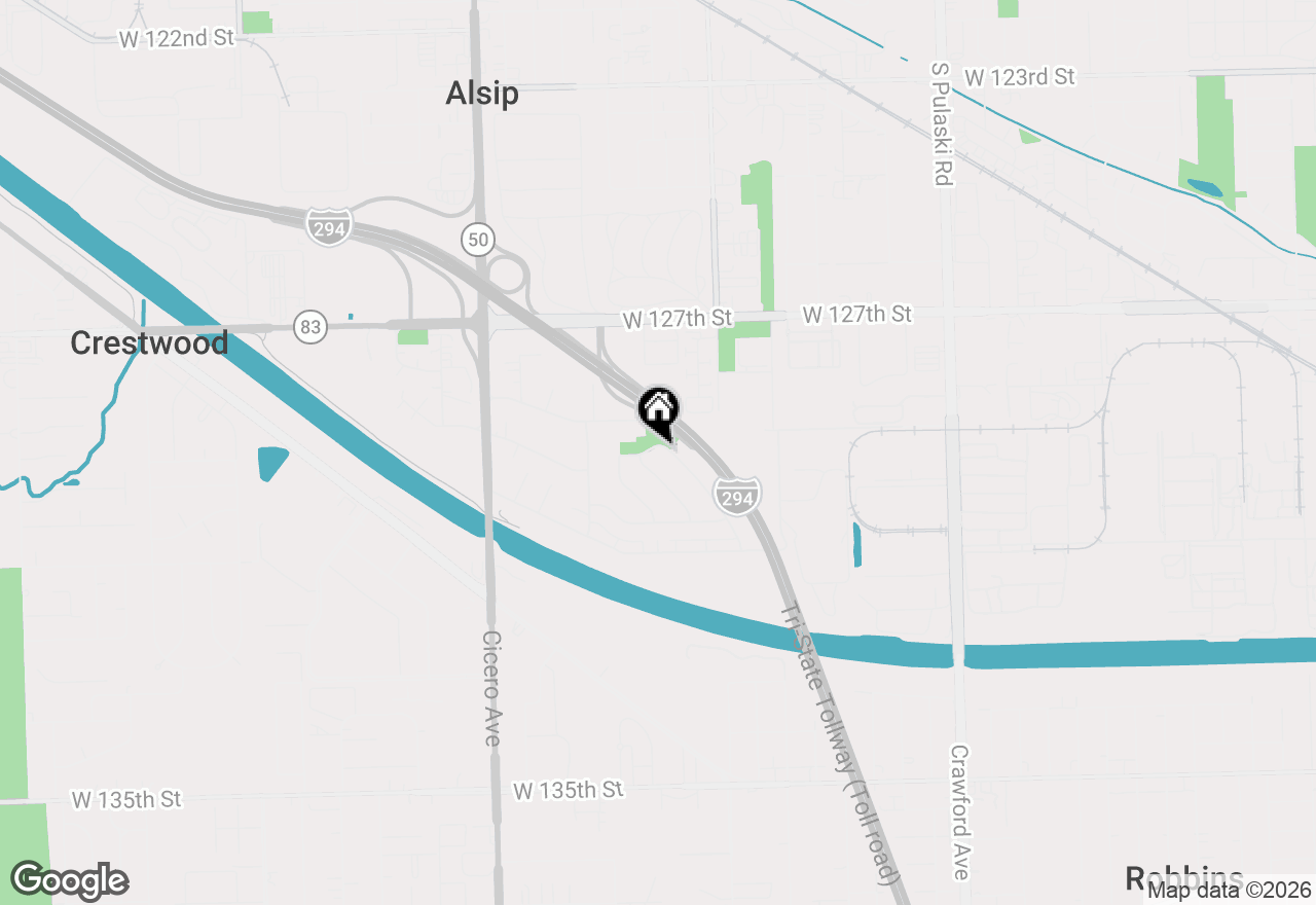 Map of 12818 S Blossom Drive, Alsip, IL 60803