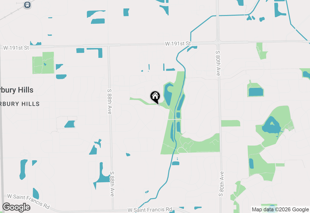 Map of 8462 Meadows Edge Trail, Tinley Park, IL 60487
