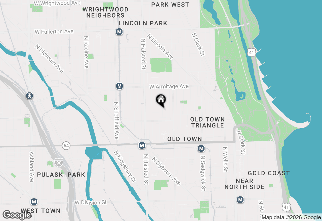 Map of 1845 N Orchard Street, Chicago, IL 60614