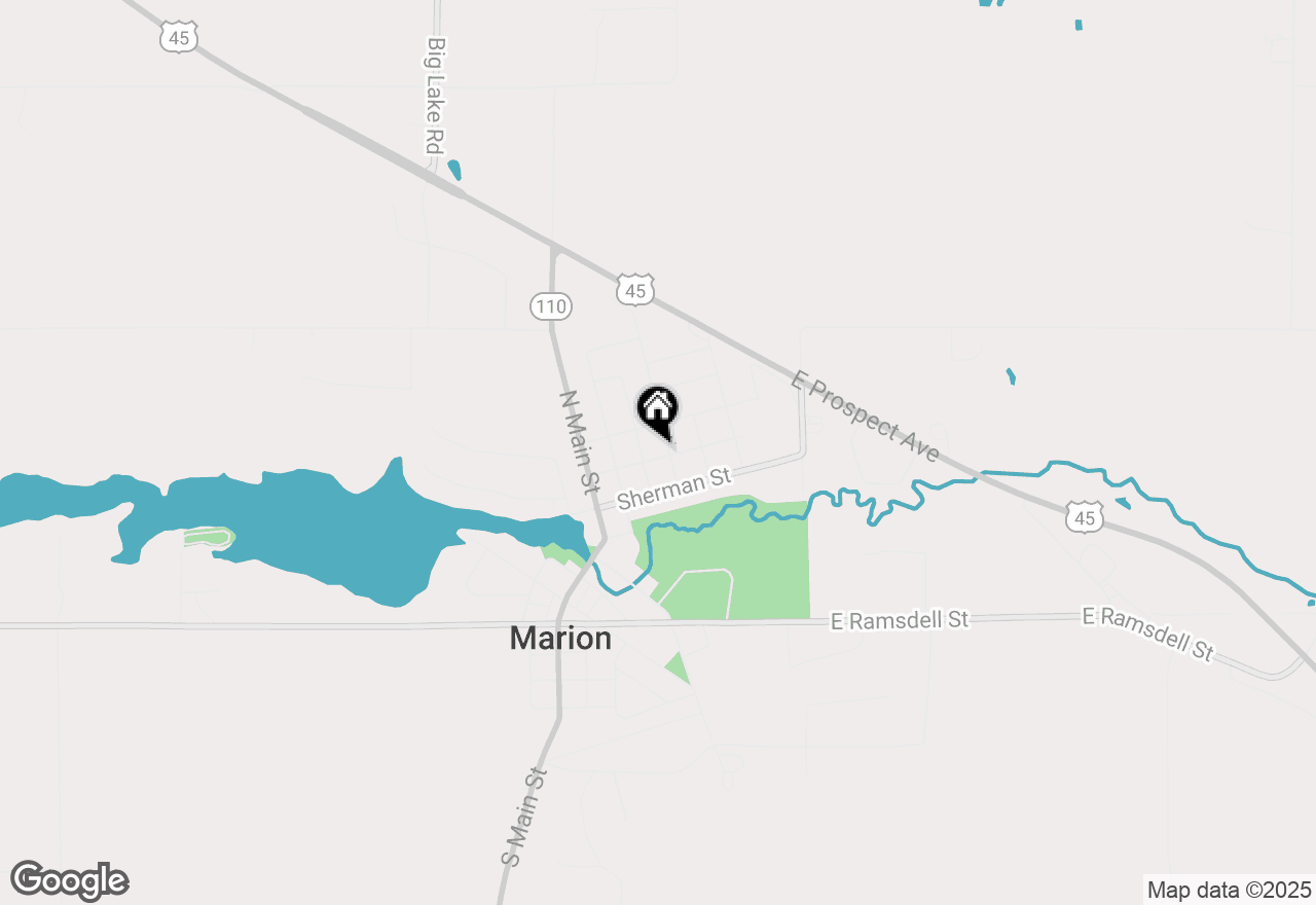 Map of 312 Siegert St, Marion, WI 54950