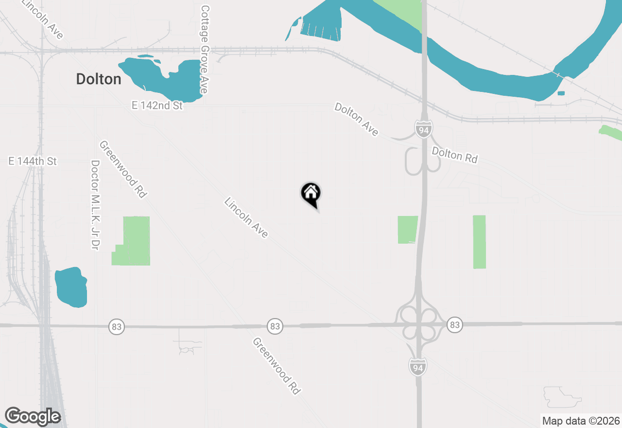 Map of 14544 Woodlawn Avenue, Dolton, IL 60419