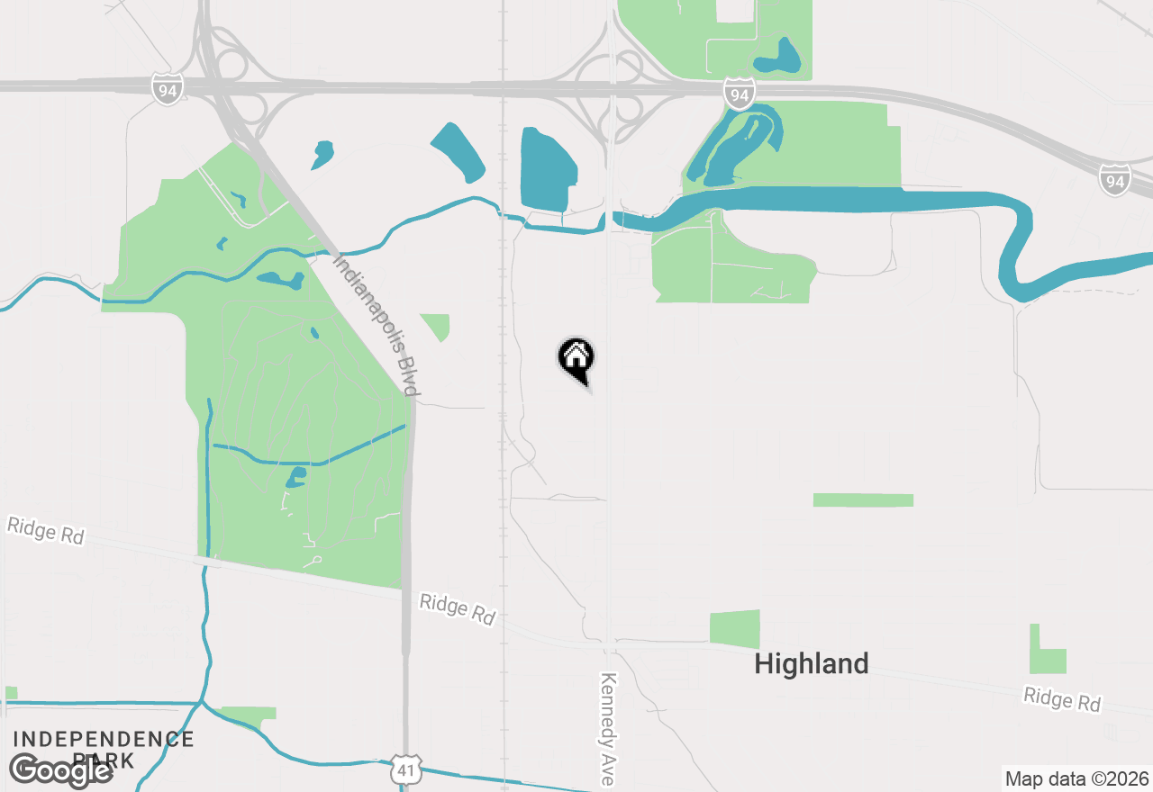 Map of 2719 Grand Boulevard, Highland, IN 46322