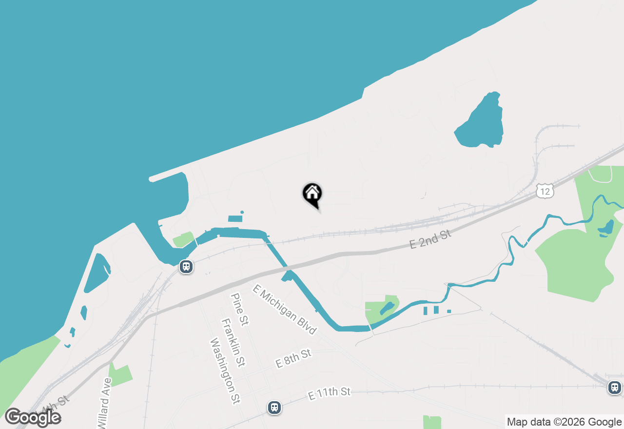 Map of 107 Center Street, Michigan City, IN 46360