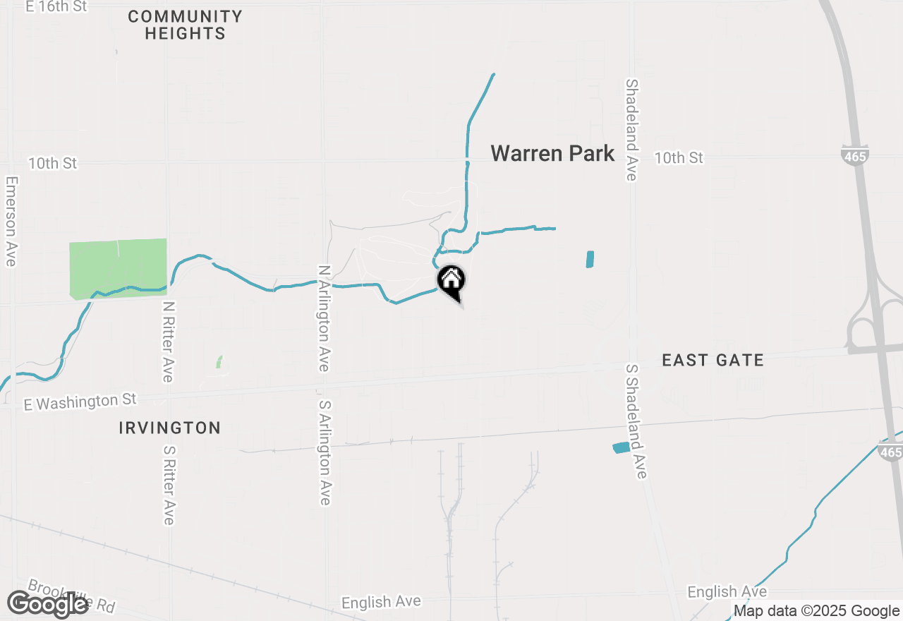 Map of 340 N Kenyon Street, Indianapolis, IN 46219