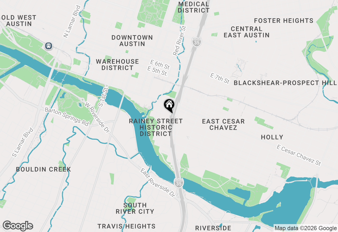 Map of 84 East Ave #3801, Austin, TX 78701