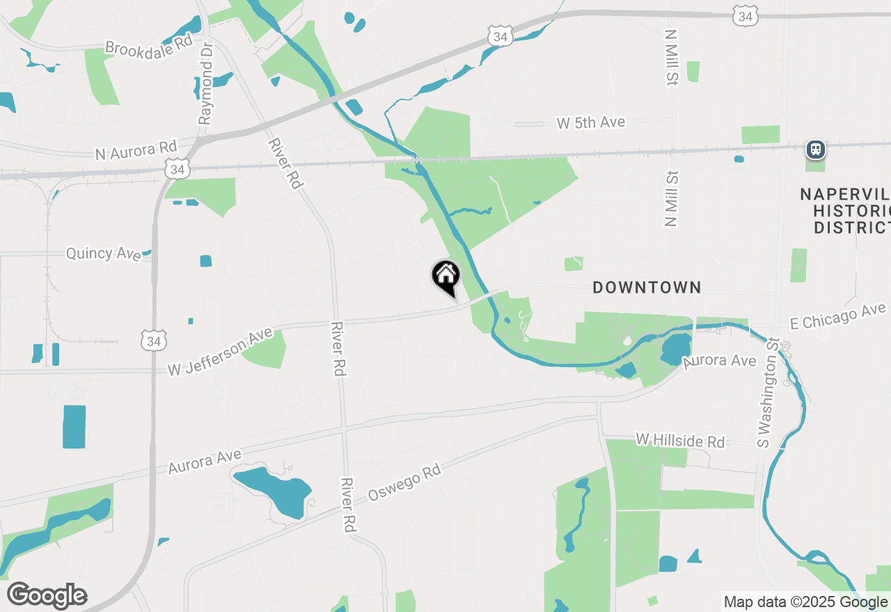 Map of 1099 W Jefferson Avenue, Naperville, IL 60540