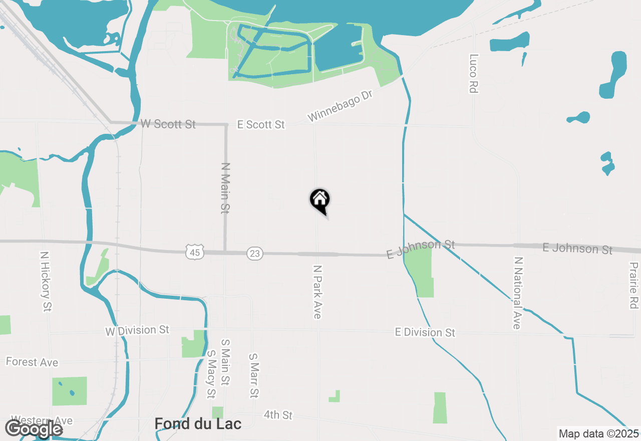 Map of 245 N Park Ave, Fond Du Lac, WI 54935