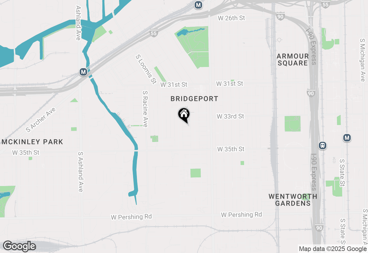 Map of 937 W 33rd Place #3F, Chicago, IL 60608