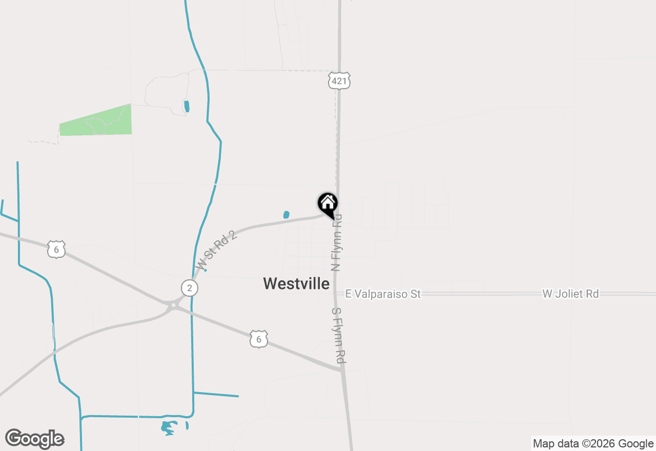 Map of 58 North Street, Westville, IN 46391
