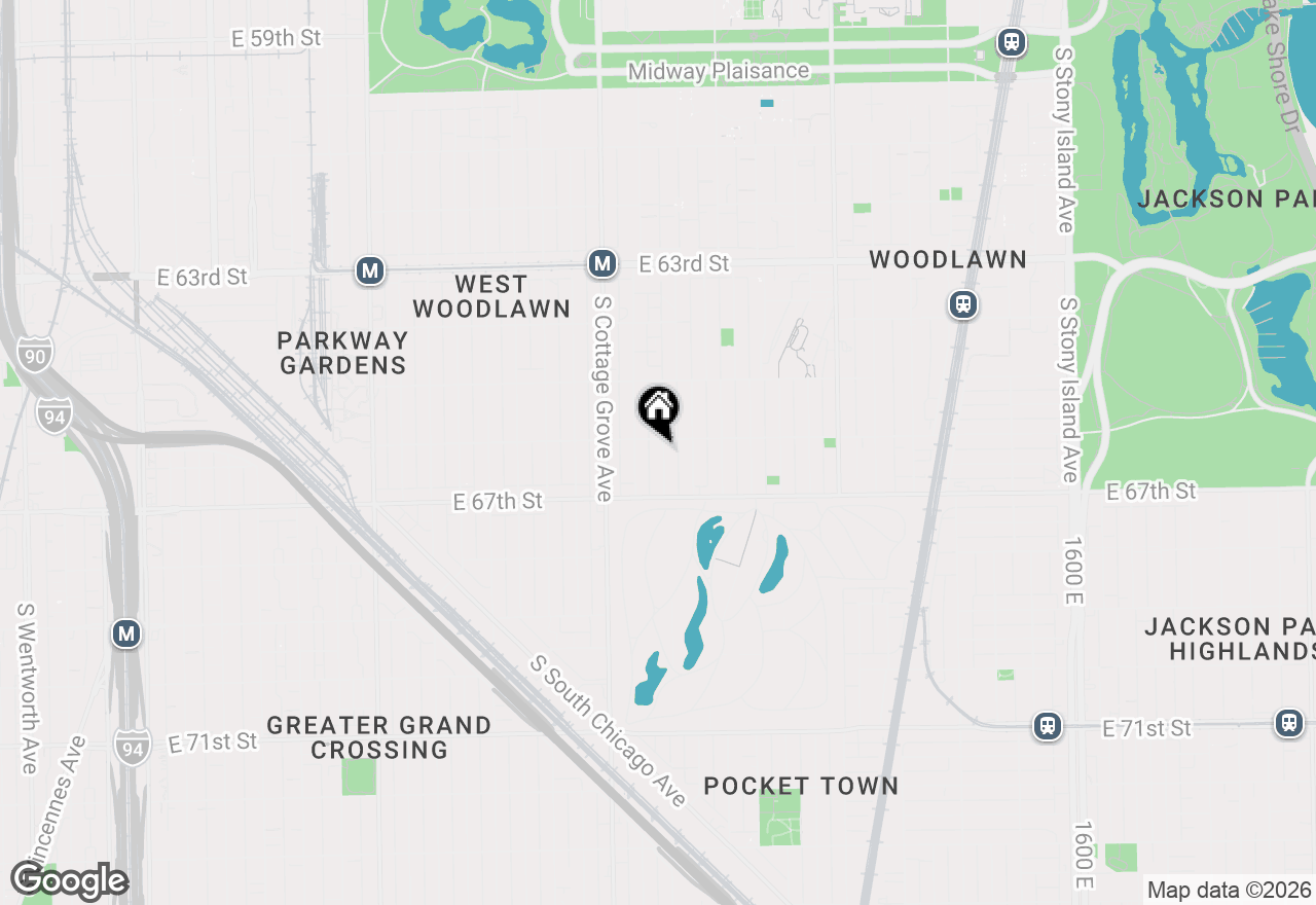 Map of 6612 S Drexel Avenue #1, Chicago, IL 60637