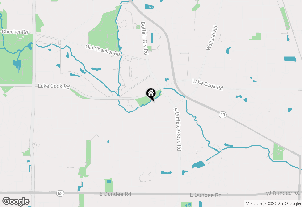 Map of 25 Crestview Terrace, Buffalo Grove, IL 60089