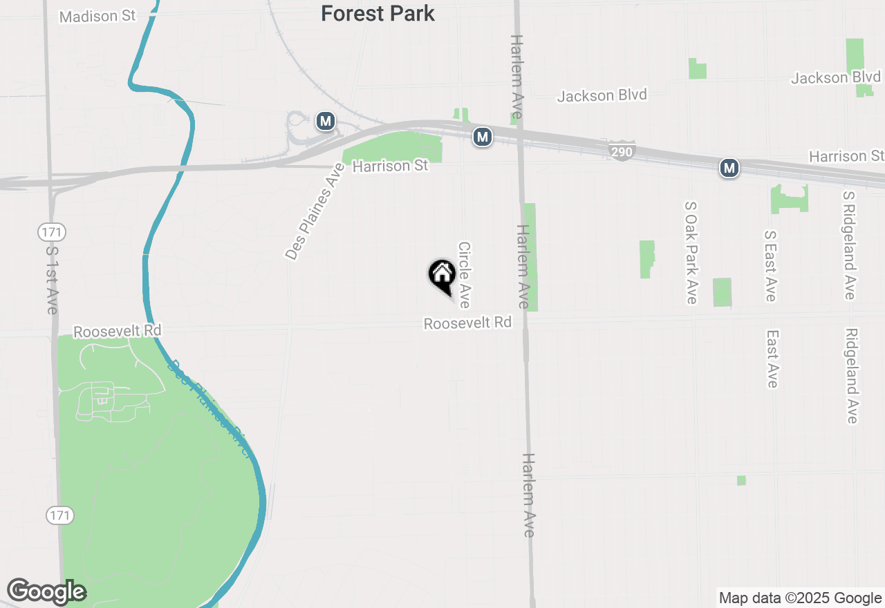 Map of 1125 S Hannah Avenue, Forest Park, IL 60130