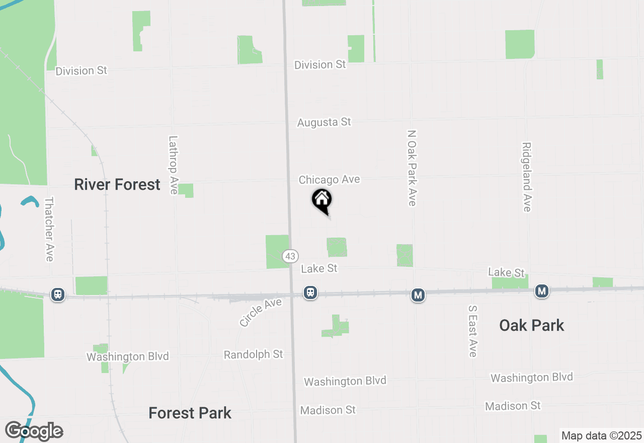 Map of 222 N Marion Street #2E, Oak Park, IL 60302