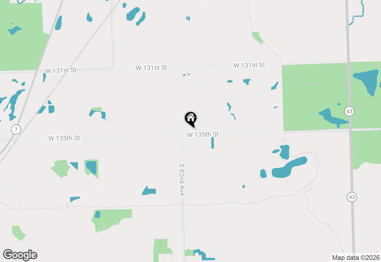 Map of 8136 Aberdeen Drive, Palos Heights, IL 60463