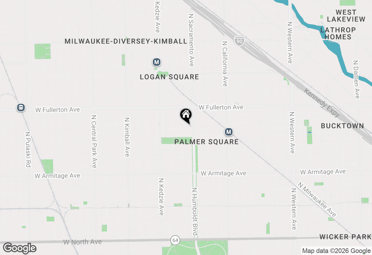 Map of 3026 W Lyndale Street #1, Chicago, IL 60647