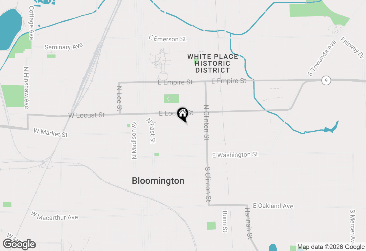 Map of 504 Douglas Street, Bloomington, IL 61701