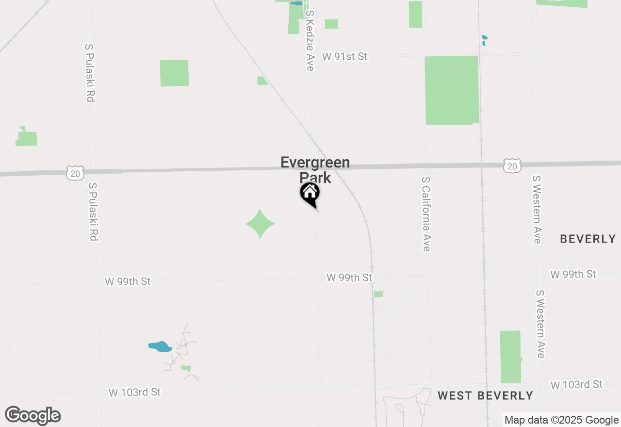 Map of 9644 S Kedzie Avenue #1A, Evergreen Park, IL 60805