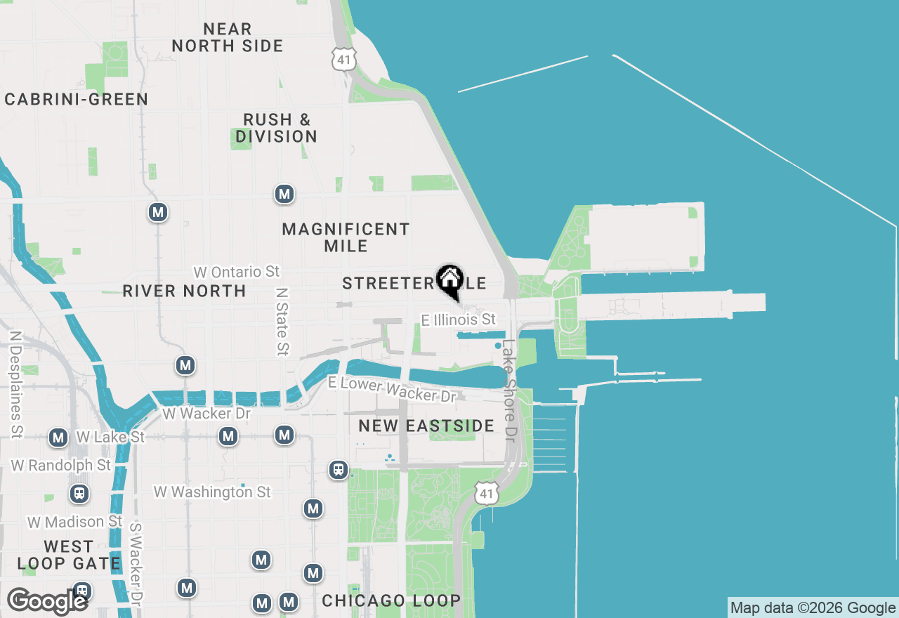 Map of 512 N Mcclurg Court #3712, Chicago, IL 60611