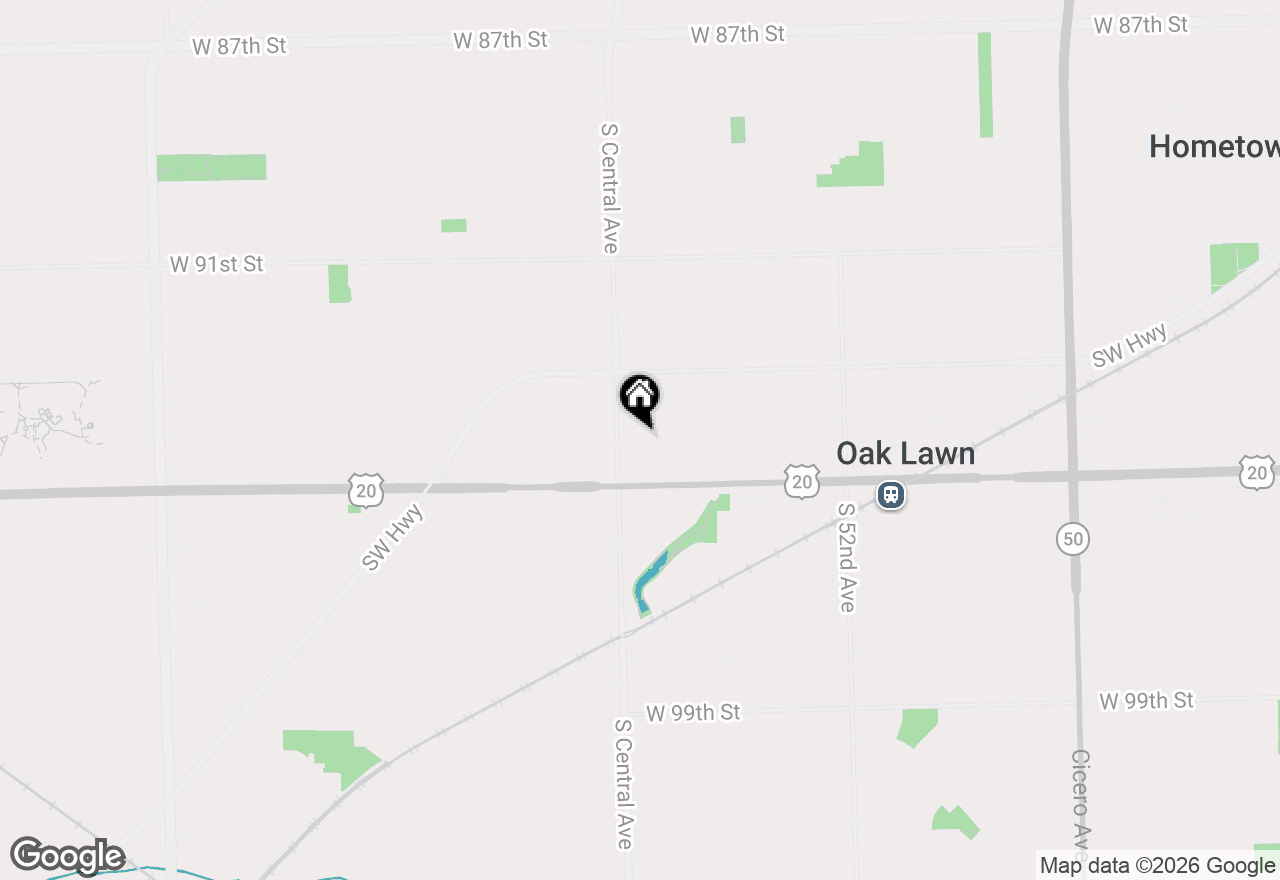 Map of 9404 S 55th Court, Oak Lawn, IL 60453