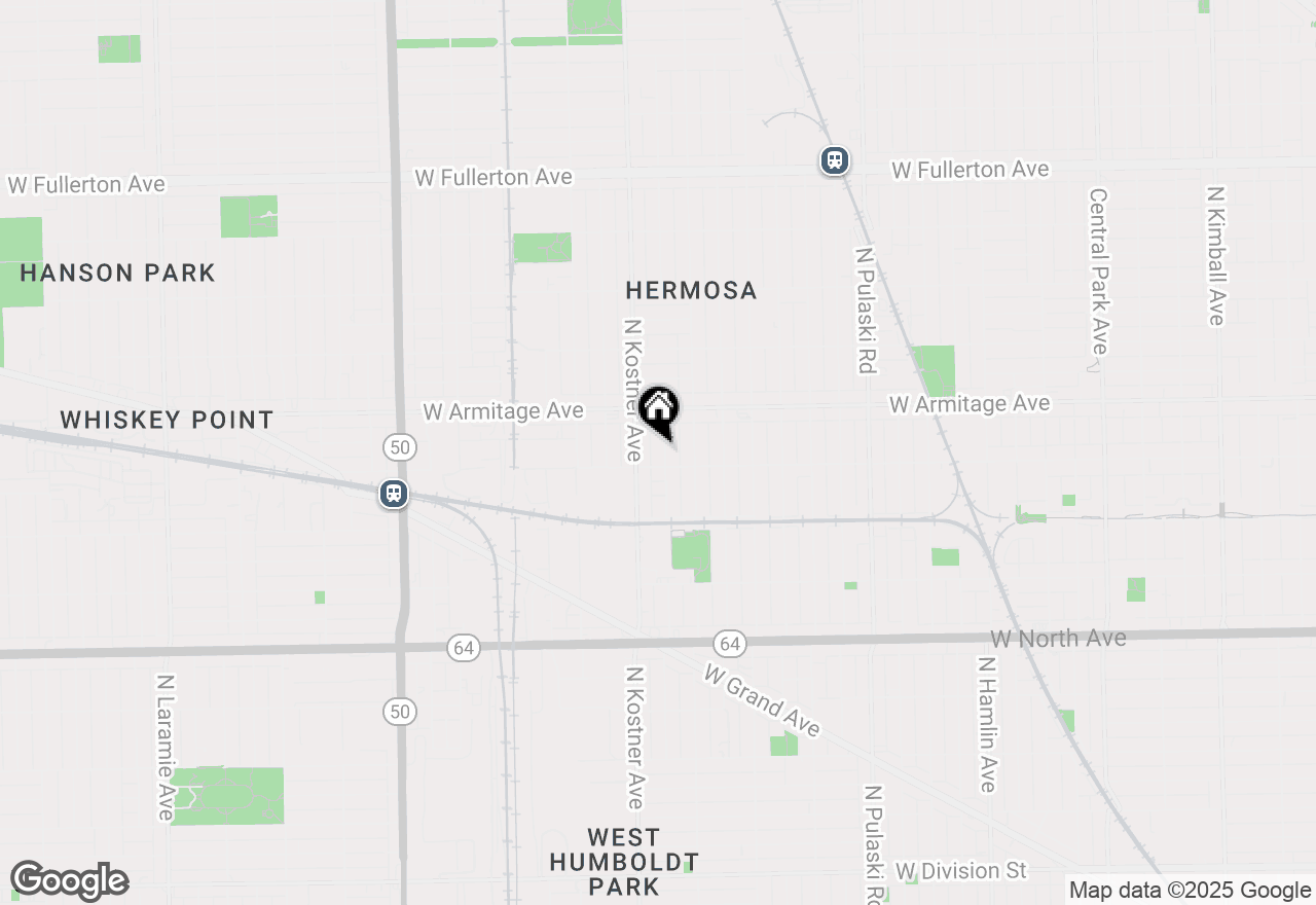 Map of 1912 N Lowell Avenue, Chicago, IL 60639