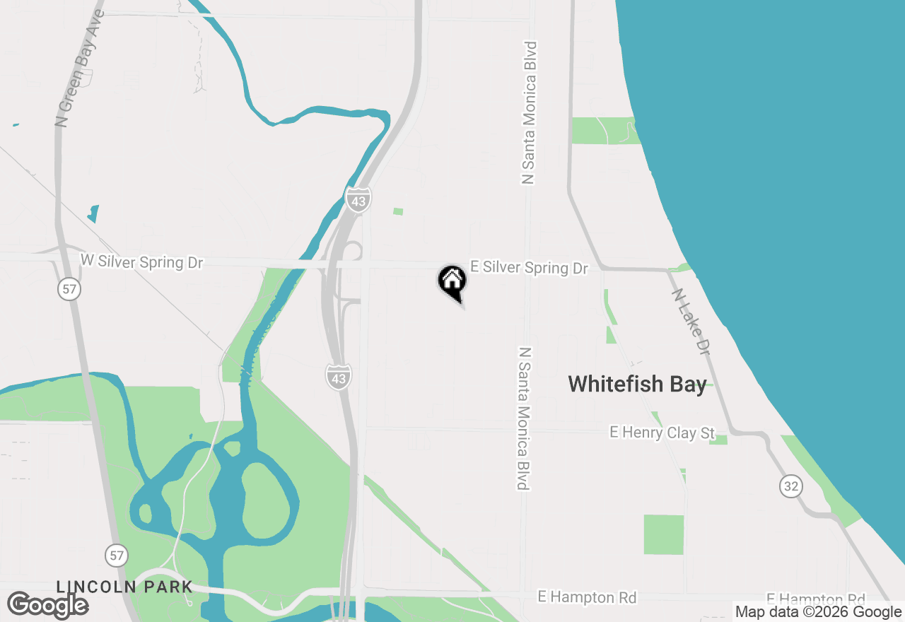 Map of 5516 N Lydell Ave, Whitefish Bay, WI 53217