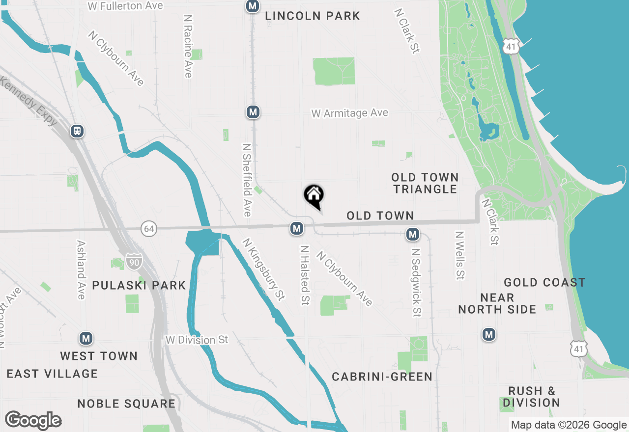 Map of 1618 N Burling Street #A, Chicago, IL 60614