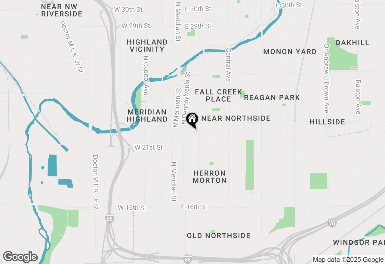 Map of 2133 N Talbott Street, Indianapolis, IN 46202