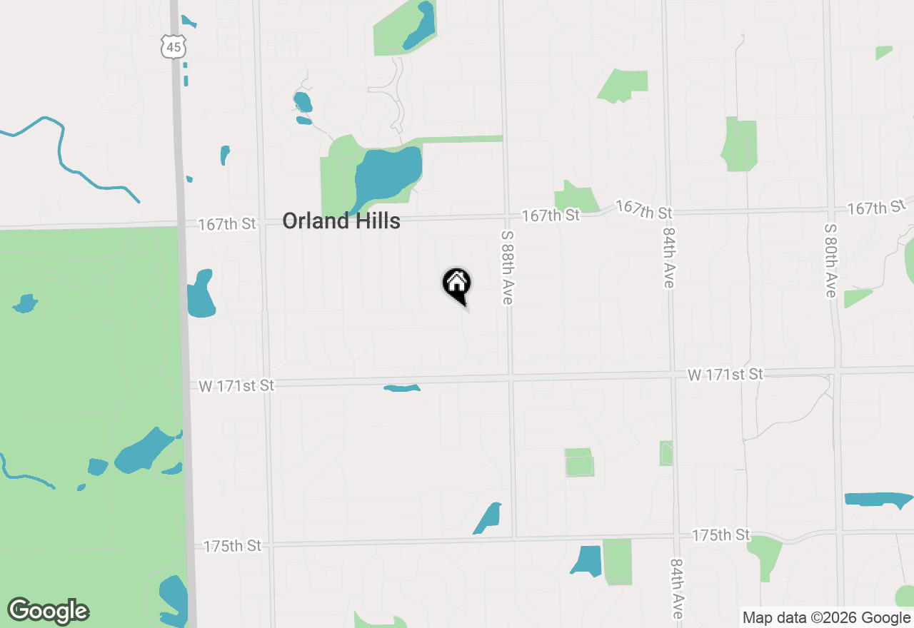 Map of 16942 89th Avenue, Orland Hills, IL 60487