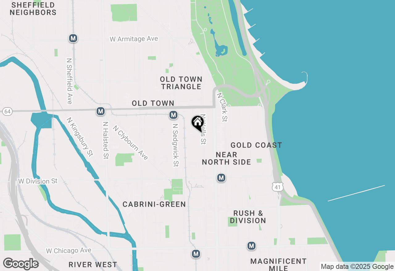 Map of 1401 N Wieland Street #G, Chicago, IL 60610