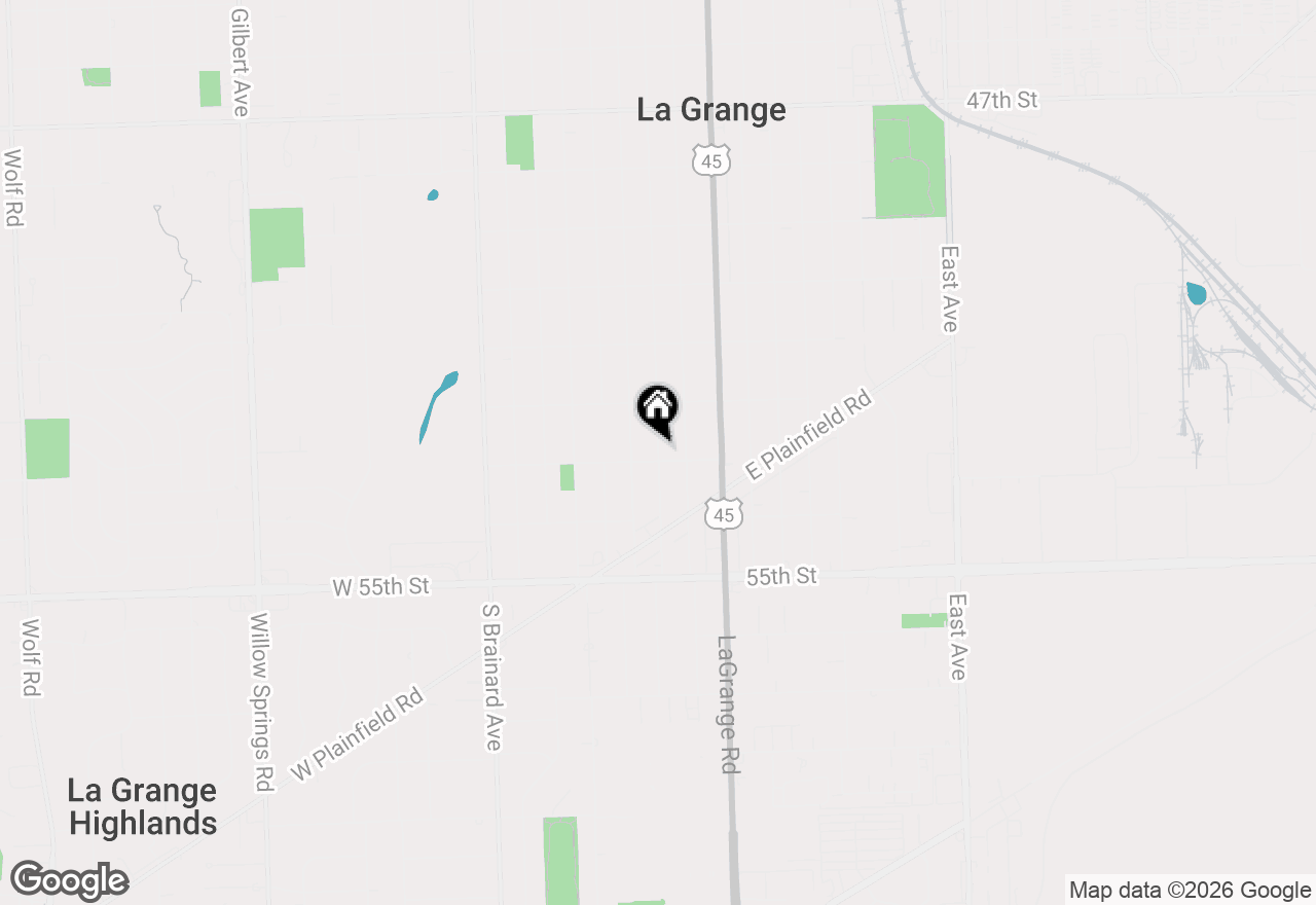 Map of 1036 S Ashland Avenue, La Grange, IL 60525