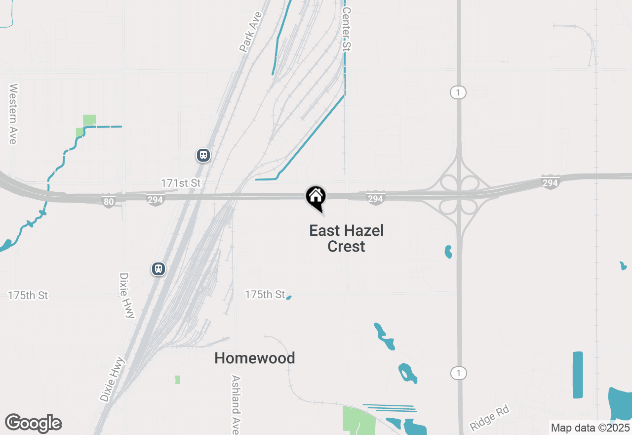 Map of 17206 Throop Street, East Hazel Crest, IL 60429