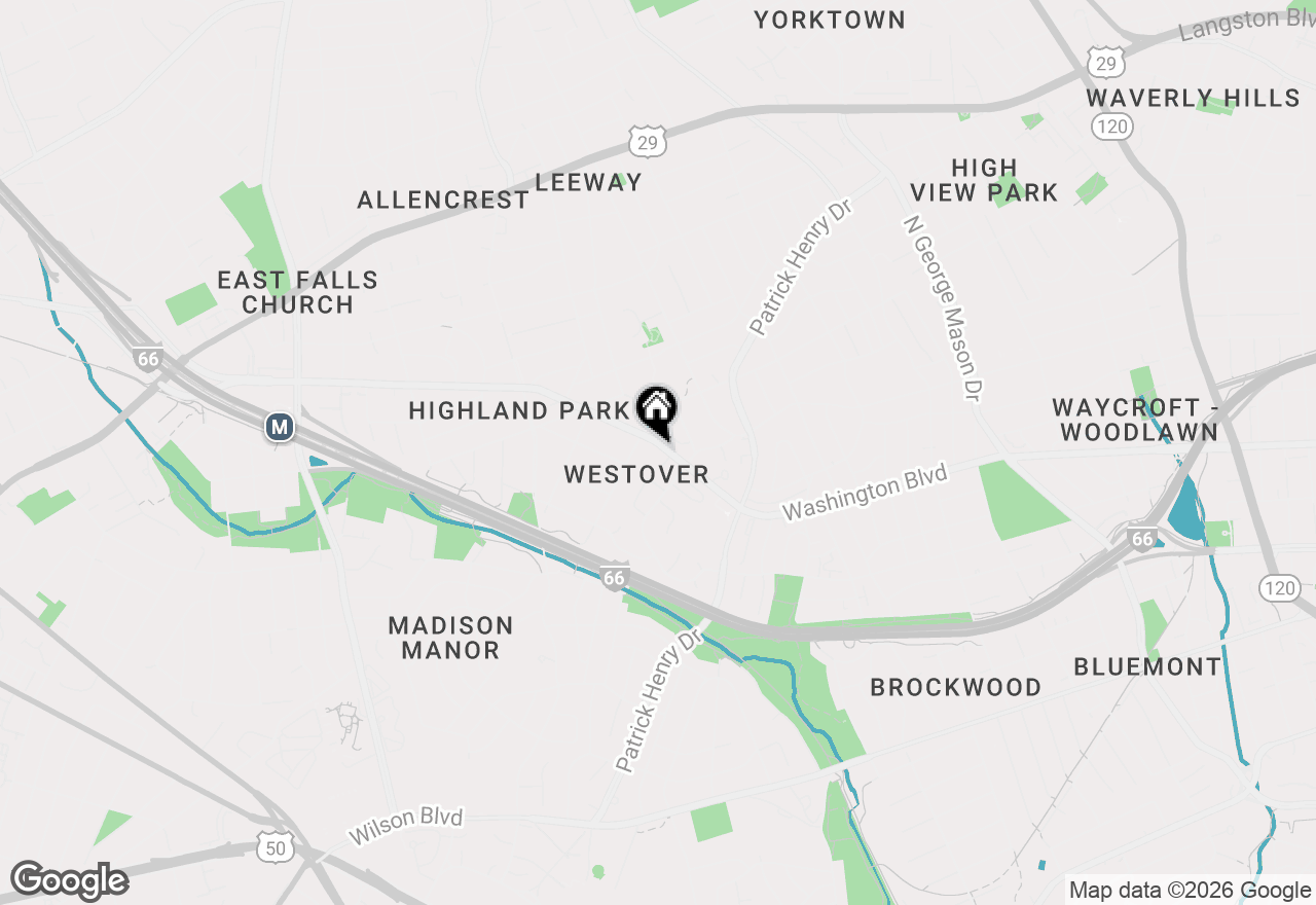 Map of 5852 Washington Boulevard, Arlington, VA 22205