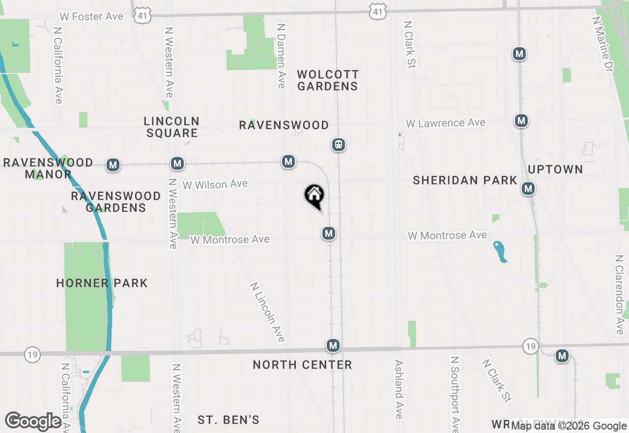 Map of 4446 N Wolcott Avenue #1B, Chicago, IL 60640