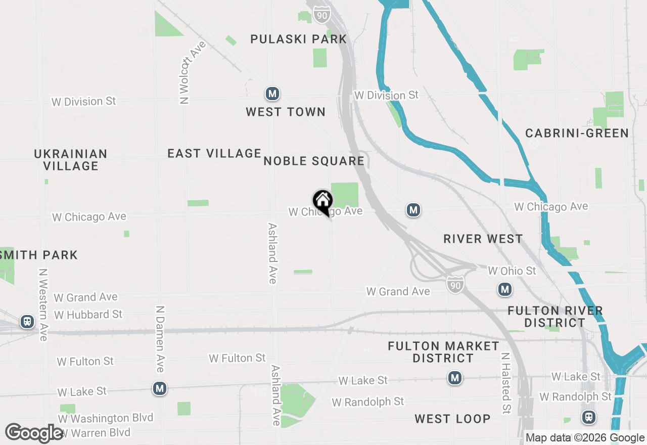 Map of 1414 W Superior Street #2, Chicago, IL 60642