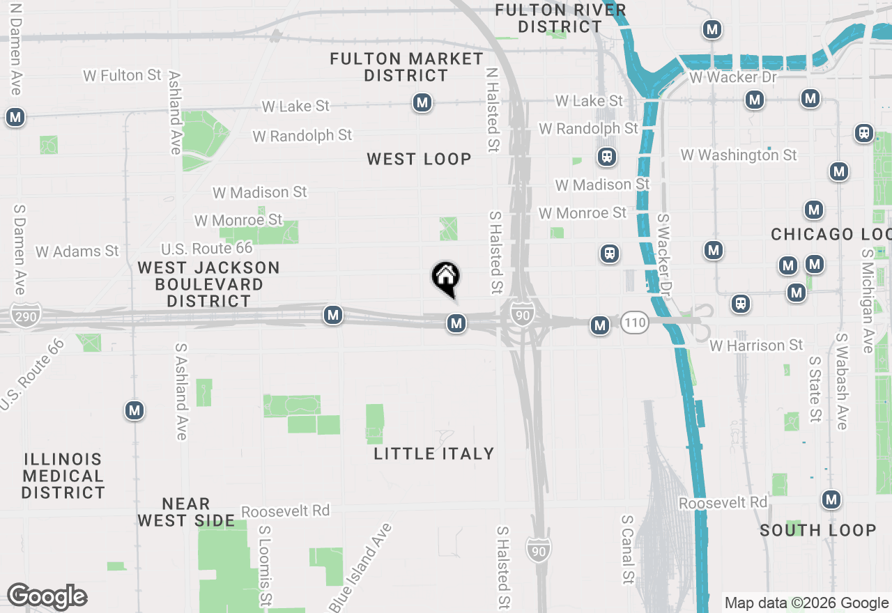 Map of 411 S Sangamon Street #1B, Chicago, IL 60607