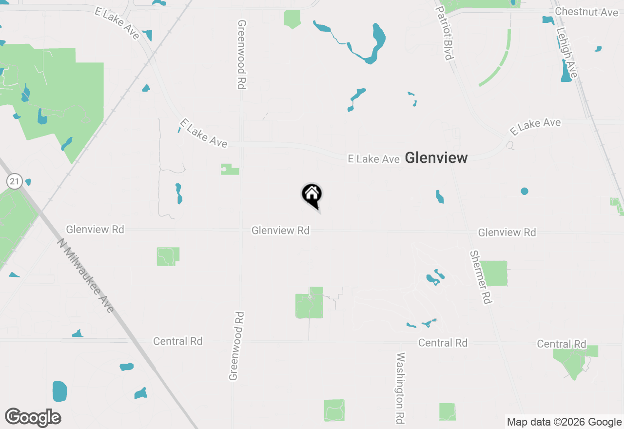 Map of 1024 Huber Lane, Glenview, IL 60025
