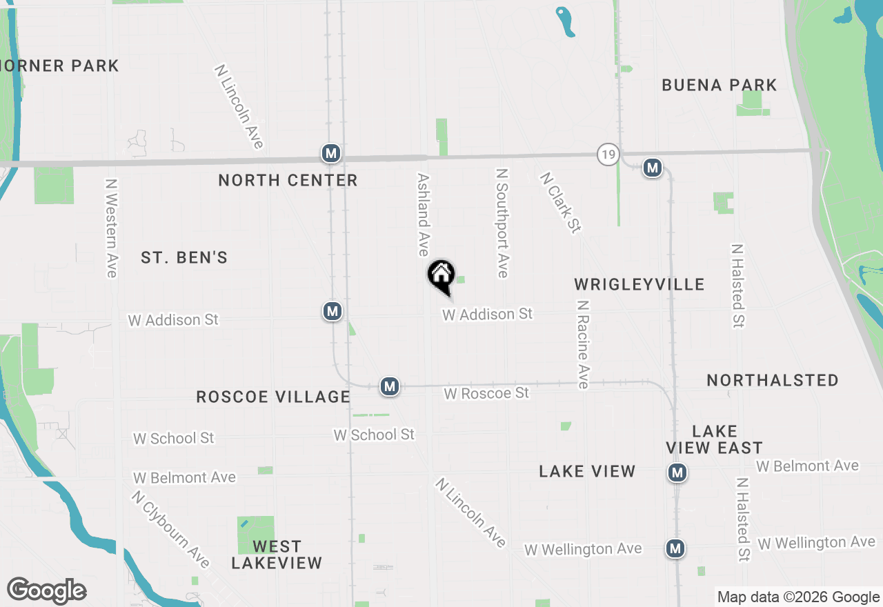 Map of 3614 N Bosworth Avenue #1R, Chicago, IL 60613