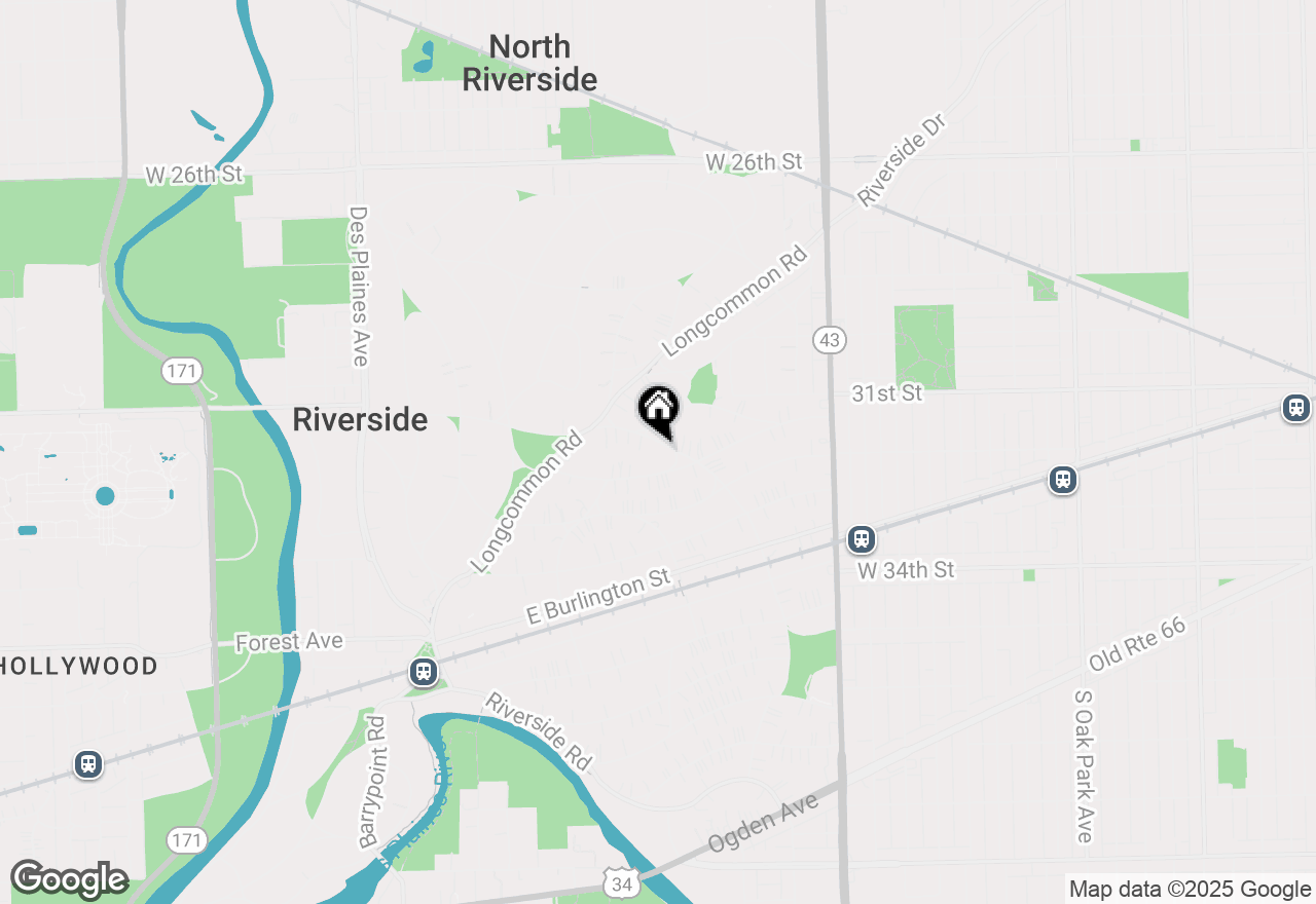 Map of 151 N Delaplaine Road, Riverside, IL 60546