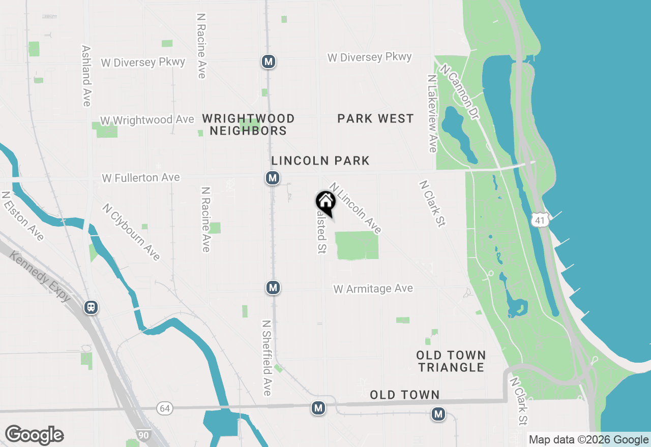 Map of 2215 N Halsted Street #4S, Chicago, IL 60614