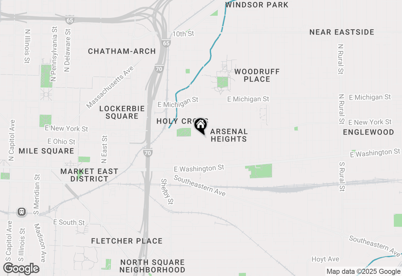 Map of 1329 Marlowe Avenue, Indianapolis, IN 46202