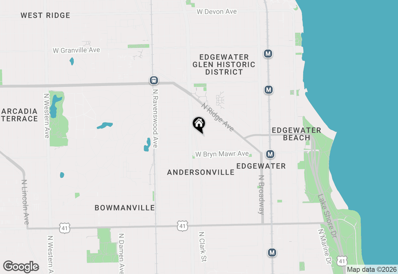 Map of 1533 W Hollywood Avenue #1, Chicago, IL 60660